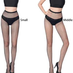 Medias de malla cintura alta